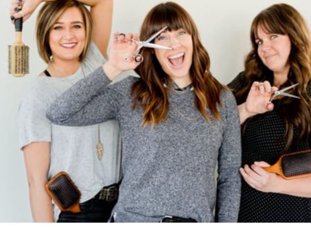 Salon Sky Glow/Go team with hair styling tools